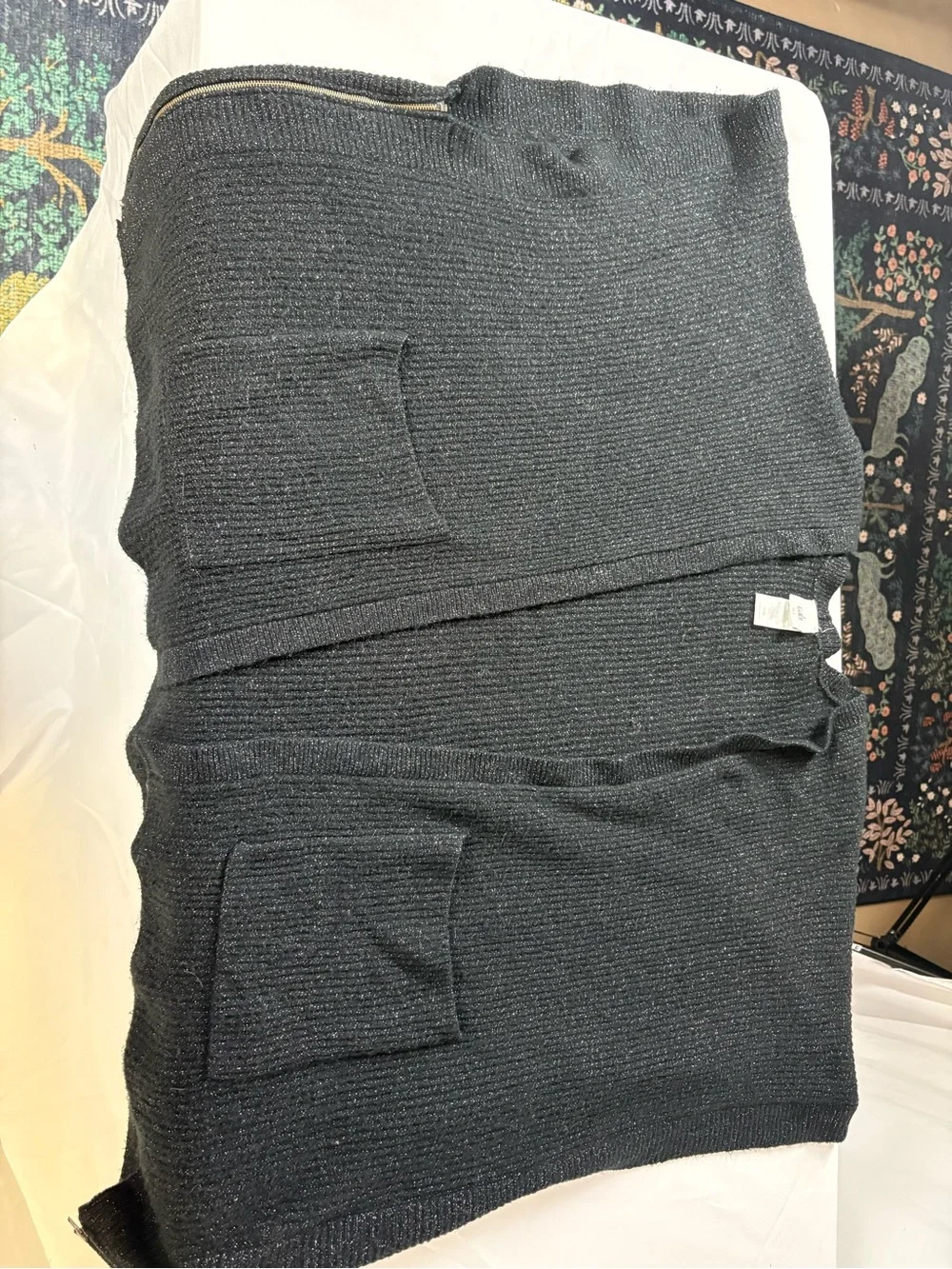 CAbi Black Open-Front Pocketed Knit Shrug